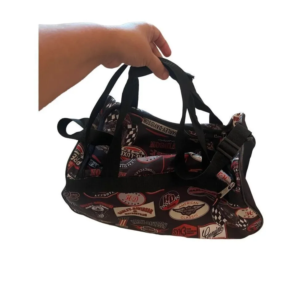 Harley Davidson Unisex Adjustable Strap Motorcycle Logos Travel Duffle Bag